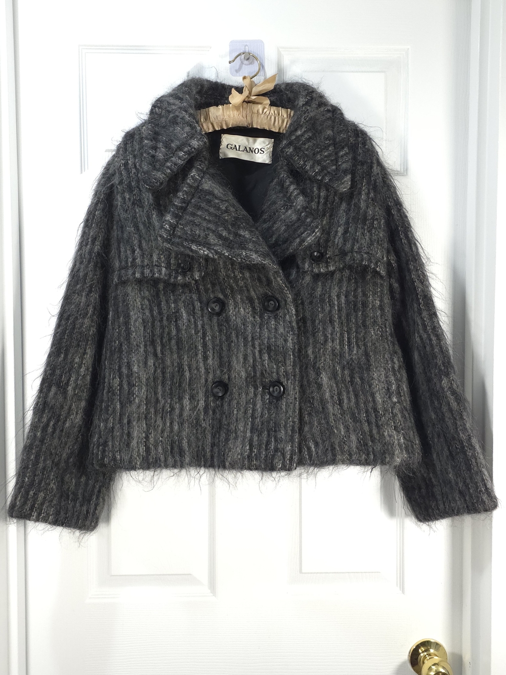 Pristine Archival Galanos Hand-Finished 2-Tone Mohair Shaggy Jacket Size M